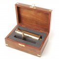  Gift set with Galilei thermometer, brass bracket, and wooden box