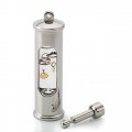 Galilei thermometer, stainless steel polished