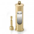 Traditional storm glass, brass lacquered Edition with bracket