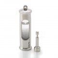 Traditional storm glass made from stainless steel polished Edition with bracket