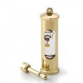 Galilei thermometer, brass lacquered Edition with bracket