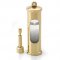 Traditional storm glass, brass lacquered